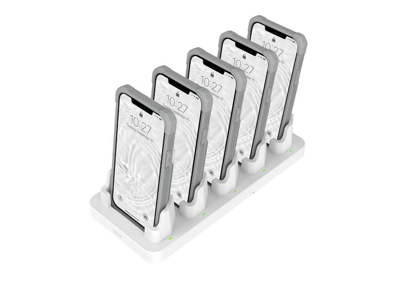 UAG Ladestation Workflow 5 Slot Battery Charger Weiss