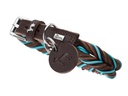 Hunter Halsband Solid Education Cord, M (55), Dunkelbraun/Türkis