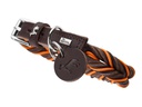 Hunter Halsband Solid Education Cord, M-L (60), Dunkelbraun/Orange