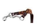 Hunter V-Führleine Solid Education Cord, 20/200, Dunkelbraun/Orange
