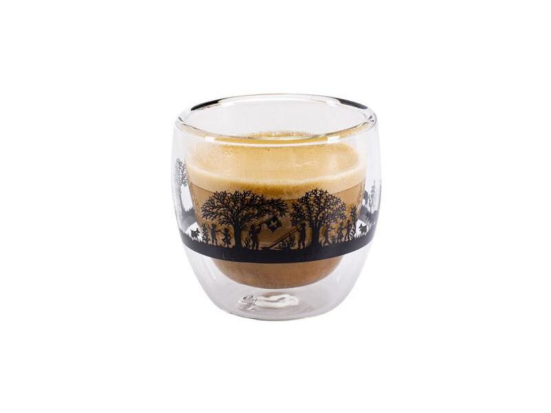 Kadastar Espresso Becher Bergchilbi 80 ml, 2 Stück, Transparent