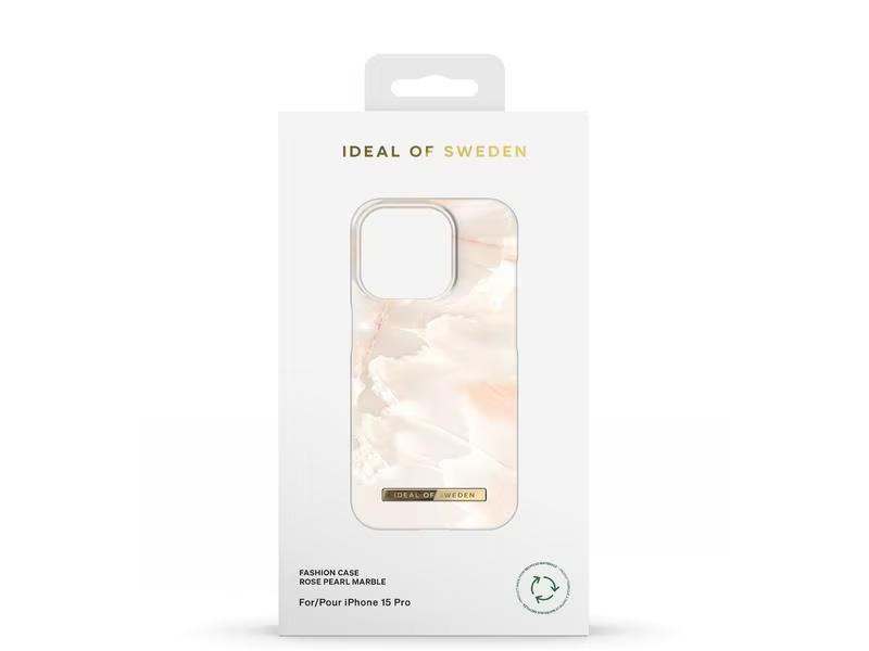 Ideal of Sweden Back Cover Rose Pearl Marble iPhone 15 Pro
