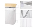 Songmics Wäschekorb  mit Deckel 100 l, Weiss