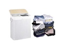Songmics Wäschekorb  mit Deckel 100 l, Weiss