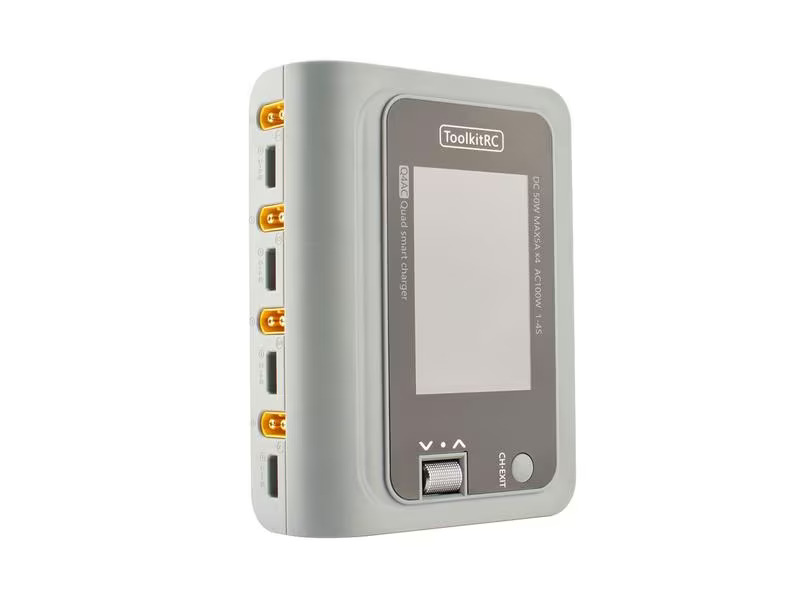 ToolkitRC Quad-Ladegerät Q4AC XT60 100W, 1-4S