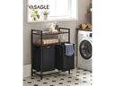 VASAGLE Wäschekorb  46 l, Schwarz