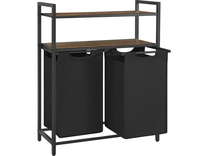 VASAGLE Wäschekorb  46 l, Schwarz