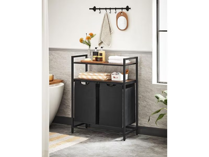VASAGLE Wäschekorb  46 l, Schwarz