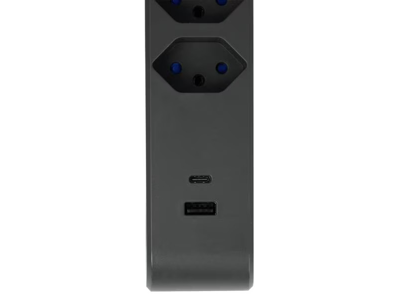 STEFFEN Steckdosenleiste IQ 3 x T13, USB-A+C, Anthrazit, 3 m Kabel