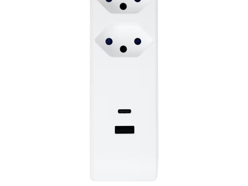 STEFFEN Steckdosenleiste IQ 3 x T13, USB-A+C, Weiss, 3 m Kabel