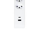 STEFFEN Steckdosenleiste IQ 3 x T13, USB-A+C, Weiss, 3 m Kabel