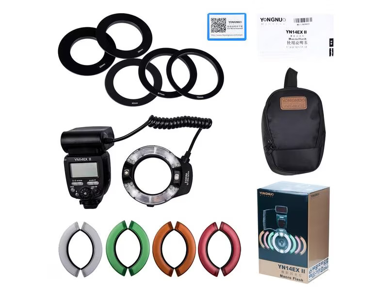Yongnuo Fernauslöser YN-14EXII TTL-Makro-Ringlichtblitz für Canon