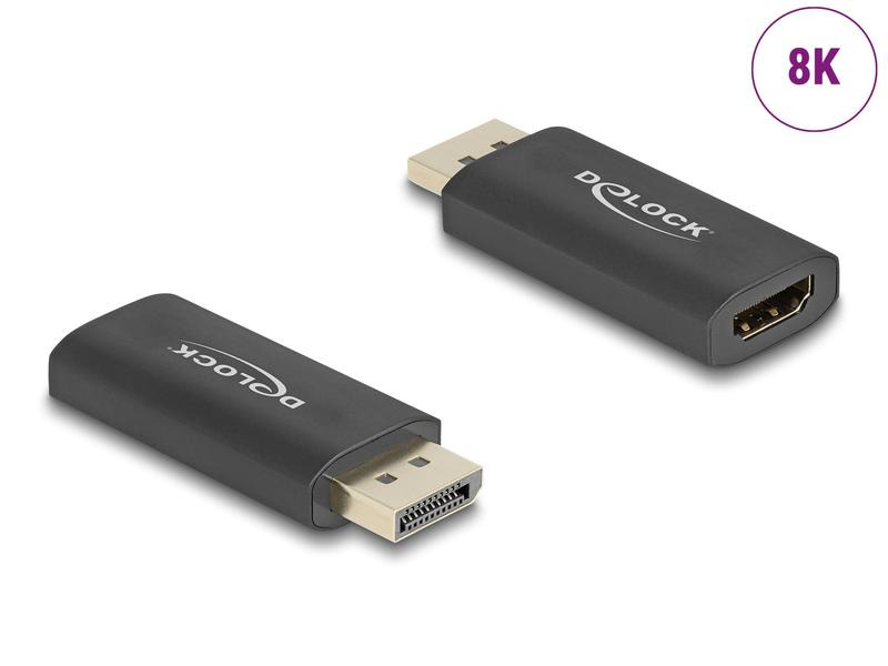 Delock Adapter aktiv, 8K/60Hz DisplayPort - HDMI