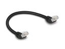 Delock Patchkabel 45° oben gewinkelt Cat 6A, S/FTP, 0.25 m, Schwarz