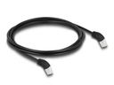 Delock Patchkabel 45° oben gewinkelt Cat 6A, S/FTP, 2 m, Schwarz
