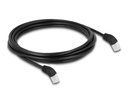 Delock Patchkabel 45° oben gewinkelt Cat 6A, S/FTP, 5 m, Schwarz