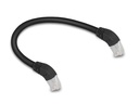 Delock Patchkabel 45° unten gewinkelt Cat 6A, S/FTP, 0.25 m Schwarz