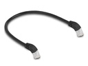 Delock Patchkabel 45° unten gewinkelt Cat 6A, S/FTP, 0.5 m, Schwarz