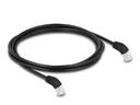 Delock Patchkabel 45° unten gewinkelt Cat 6A, S/FTP, 2 m, Schwarz