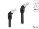 Delock Patchkabel 45° unten gewinkelt Cat 6A, S/FTP, 5 m, Schwarz