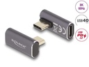 Delock USB-Adapter gewinkelt USB-C Stecker - USB-C Buchse
