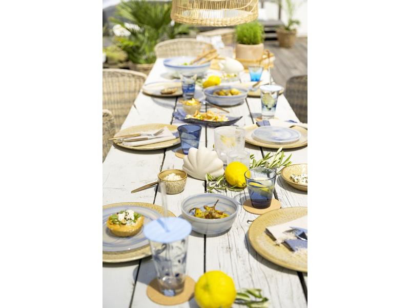 Leonardo Schale Salerno 4 Stück, Beige/Blau
