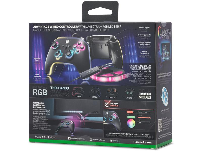 Power A Controller Advantage Lumectra + LED Strip
