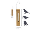 LUXUS-VOGELHAUS Futterspender für Wildvögel, 5 x 5 x 23 cm, Holz