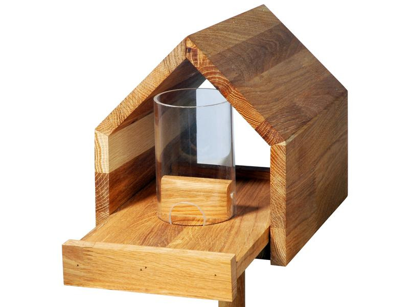 LUXUS-VOGELHAUS Vogelfutterhaus Bauhaus I, 20.5 x 28 x 23.5 cm, Holz