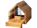 LUXUS-VOGELHAUS Vogelfutterhaus Bauhaus I, 20.5 x 28 x 23.5 cm, Holz