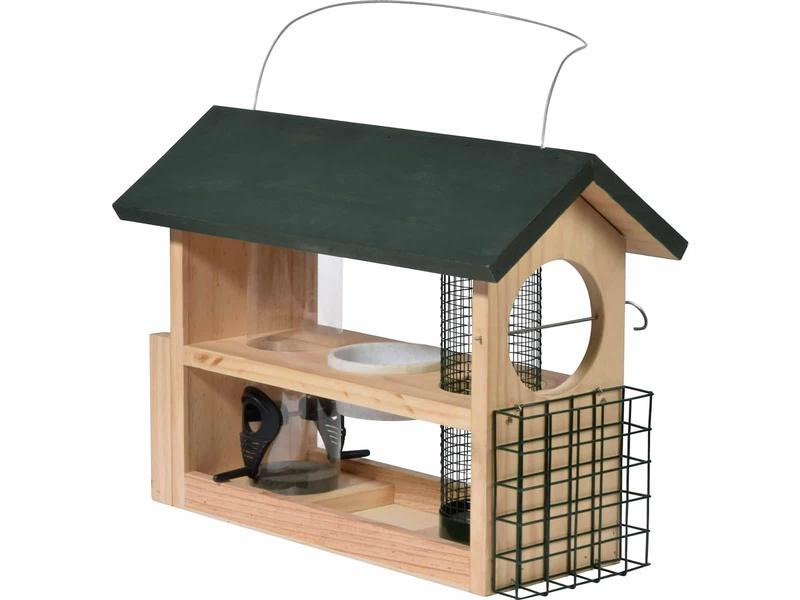 dobar Vogelfutterstation 7-in-1, 39 x 19 x 29 cm, Holz