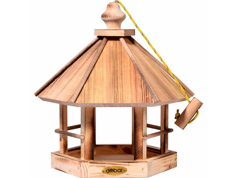 dobar green label Vogelhaus Caliente zum Aufhängen, 29 x 29 x 34 cm, Holz