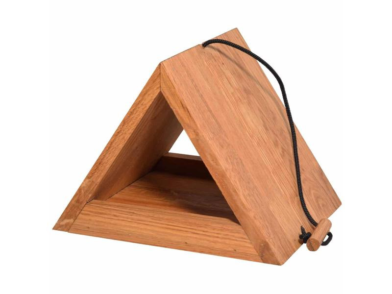 dobar green label Vogelhaus Triangel, 26.5 x 19 x 19 cm, Holz