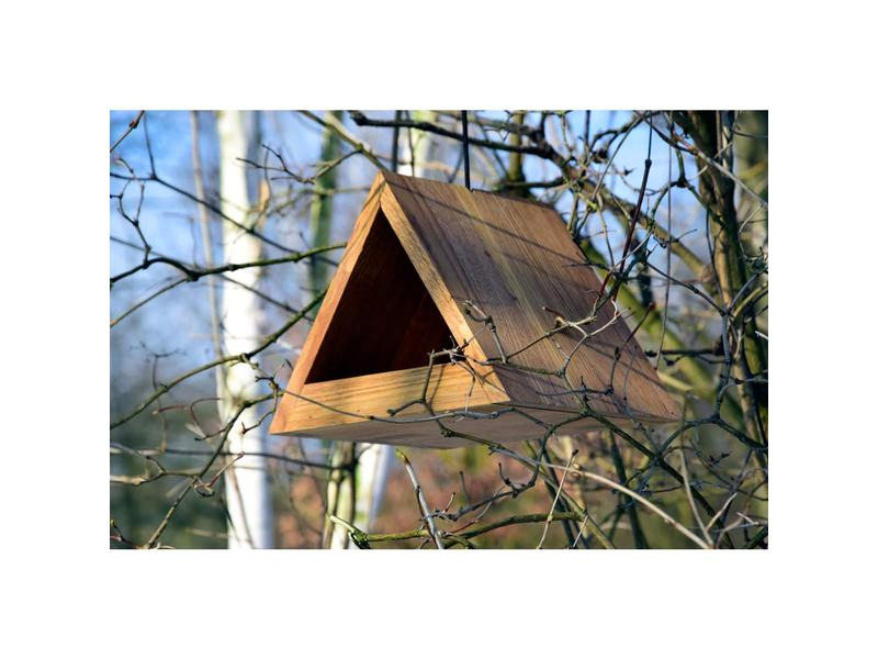 dobar green label Vogelhaus Triangel, 26.5 x 19 x 19 cm, Holz