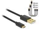 Delock USB 2.0-Kabel A - MicroB 3er Set