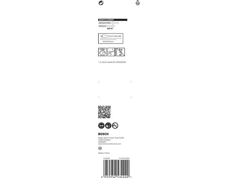 Bosch Professional Flachfräsbohrer EXPERT Self Cut Speed, 22 x 400 mm
