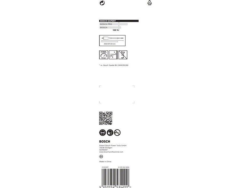 Bosch Professional Flachfräsbohrer EXPERT Self Cut Speed, 35 x 400 mm