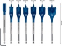 Bosch Professional Flachfräsbohrer-Set Expert Self Cut Speed, 7-teilig