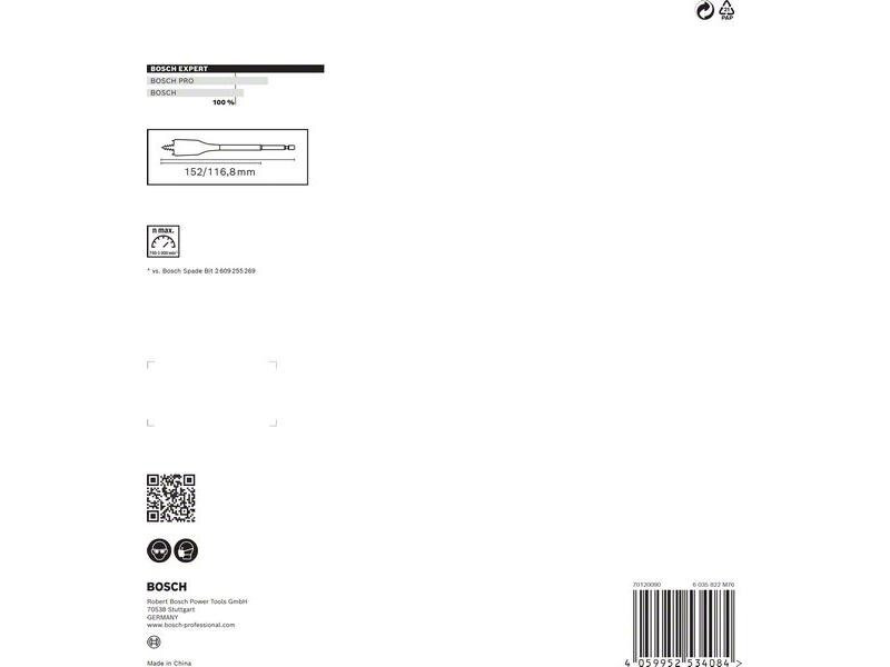 Bosch Professional Flachfräsbohrer-Set Expert Self Cut Speed, 7-teilig