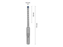 Bosch Professional Hammerbohrer EXPERT SDS plus-7X, 6 x 50 x 115 mm