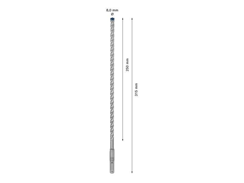 Bosch Professional Hammerbohrer EXPERT SDS plus-7X, 8 x 250 x 315 mm