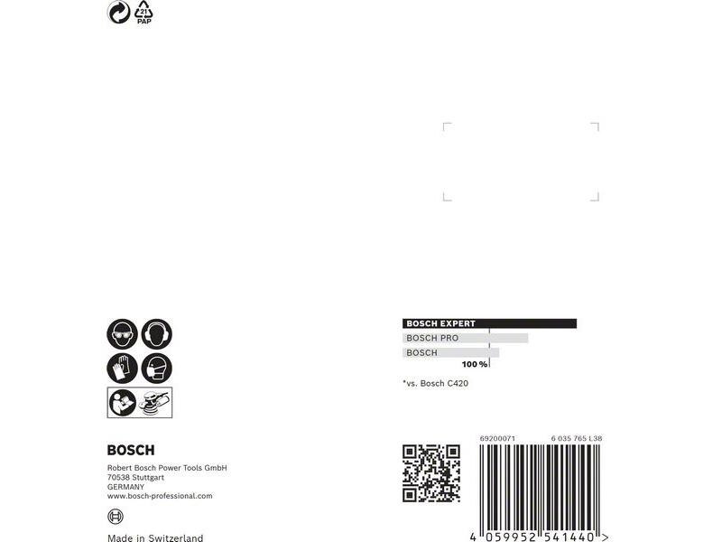 Bosch Professional Schleifpapier EXPERT C470, 125 mm, G 100, 5-tlg.