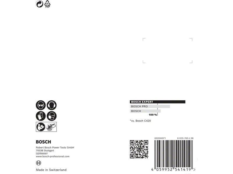 Bosch Professional Schleifpapier EXPERT C470, 125 mm, G 40, 5-tlg.