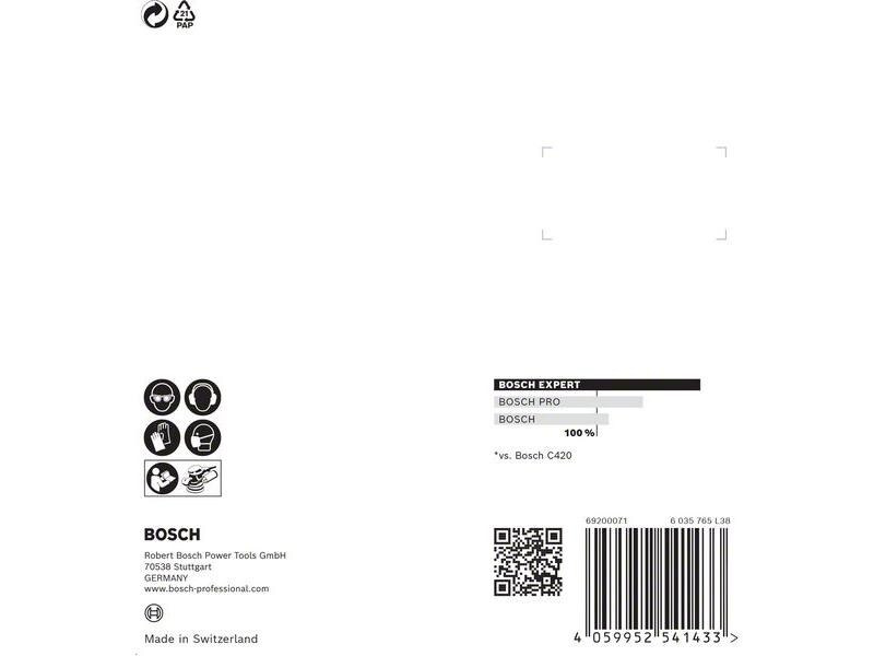 Bosch Professional Schleifpapier EXPERT C470, 125 mm, G 80, 5-tlg.