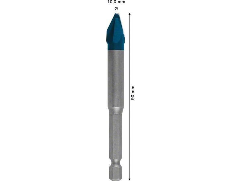 Bosch Professional Bohrer Expert HEX-9 HardCeramic, 10 x 90 mm