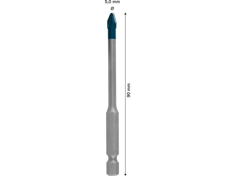 Bosch Professional Bohrer Expert HEX-9 HardCeramic, 5 x 90 mm