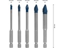Bosch Professional Bohrer-Set Expert HEX-9 HardCeramic, 5-teilig