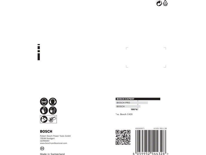 Bosch Professional Schleifpapier EXPERT C470 Mehrloch, 125 mm, G 80, 5-tlg.