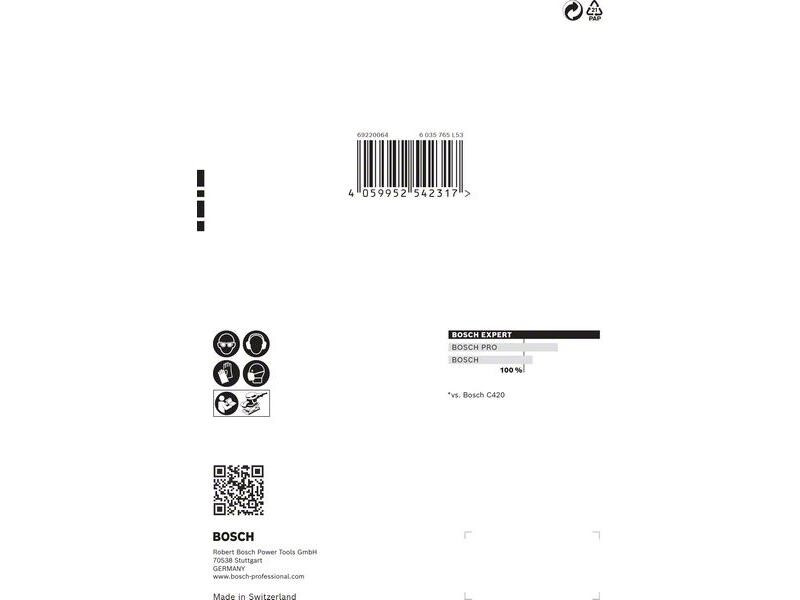 Bosch Professional Schleifpapier EXPERT C470, 115 x 107 mm, G 120, 10-tlg.