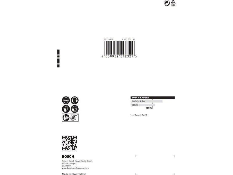 Bosch Professional Schleifpapier EXPERT C470, 115 x 107 mm, G 180, 10-tlg.